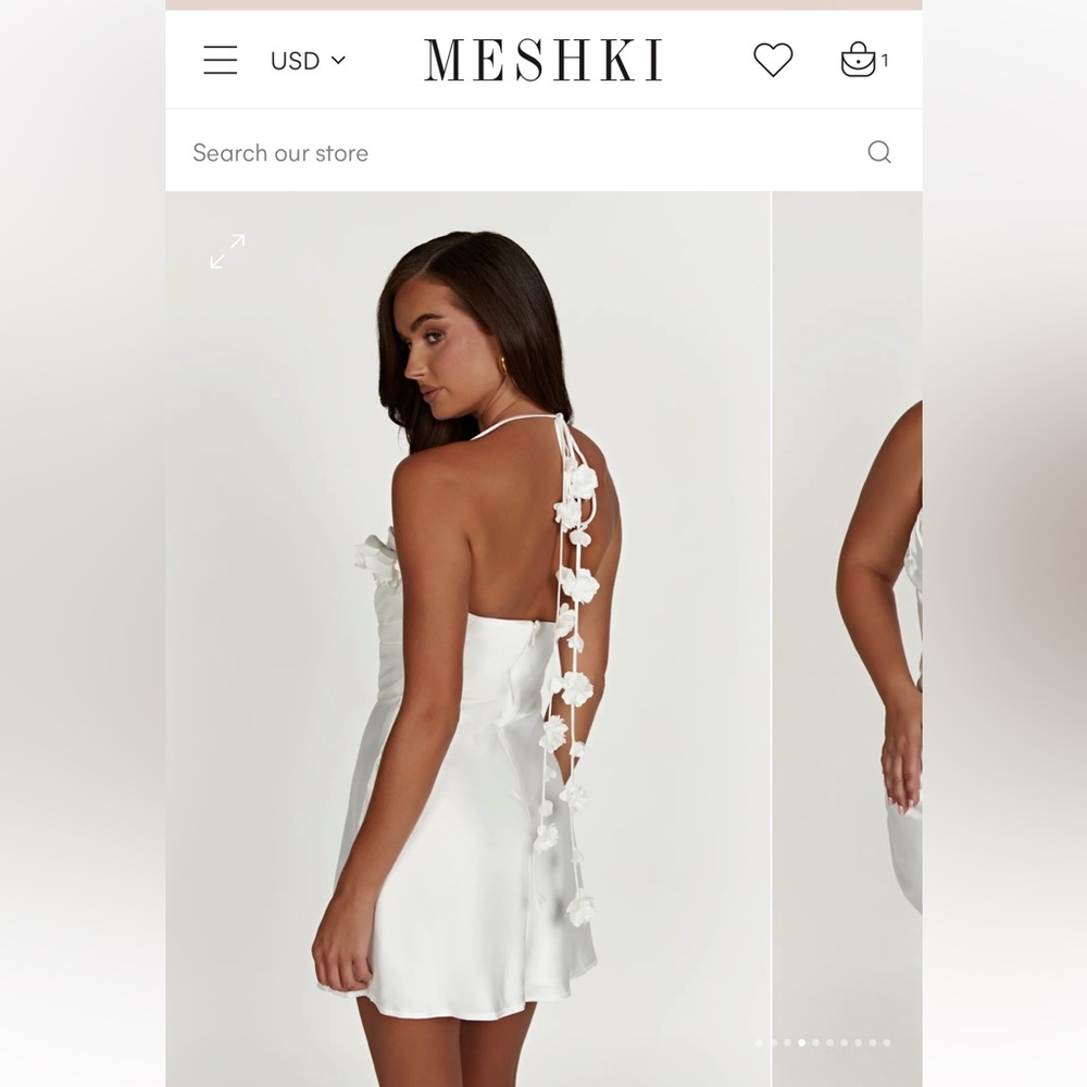 White mini Meshki dress